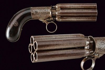 Raro Pepperbox Revolver a Luminello