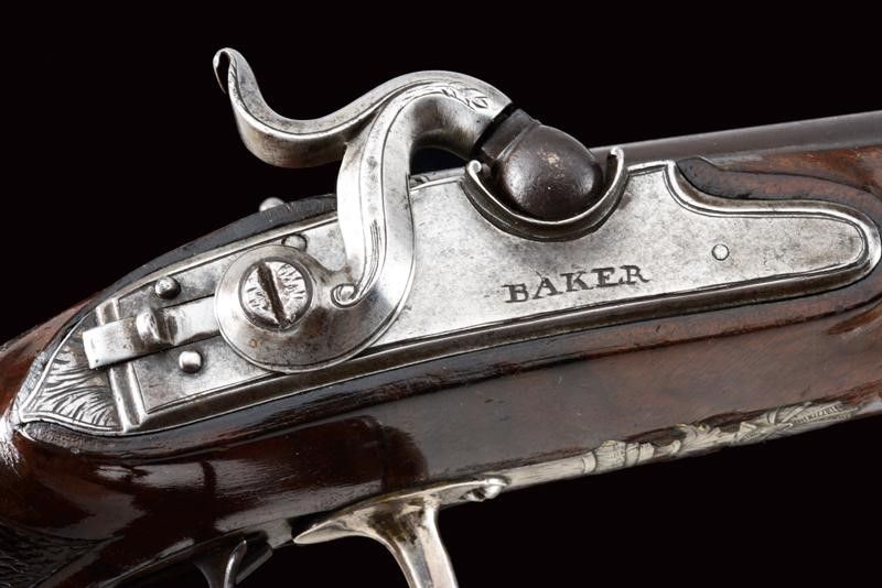 Coppia di Pistole a Due Canne a Luminello di Baker