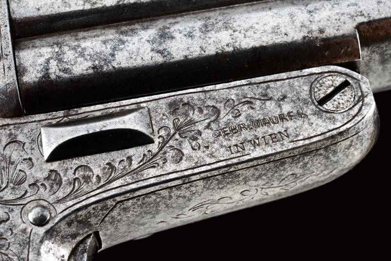 Rara Pistola Anulare a Quattro Canne di Gebr. Maurer, sul Tipo Sharps