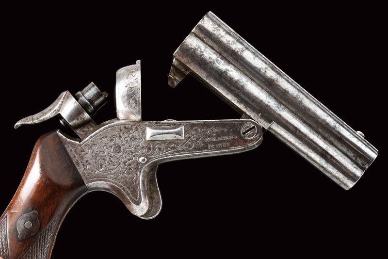 Rara Pistola Anulare a Quattro Canne di Gebr. Maurer, sul Tipo Sharps