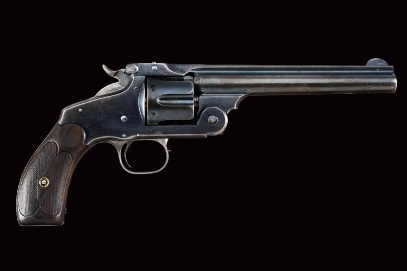 Interessante S&w New Model No. 3 Single Action Revolver per la Marina Giapponese