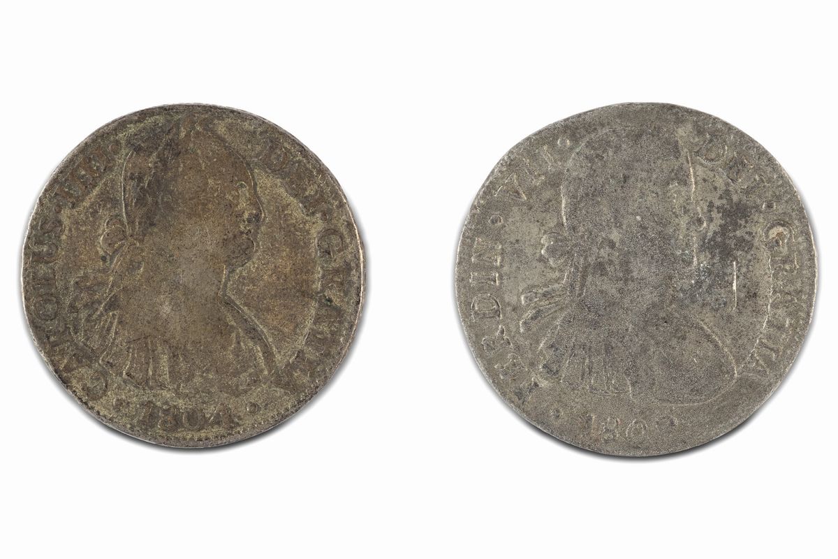 Messico - Carlo IV di Spagna, 8 Reales 1804 e Ferdinando VII di Spagna, 8 Reales 1809