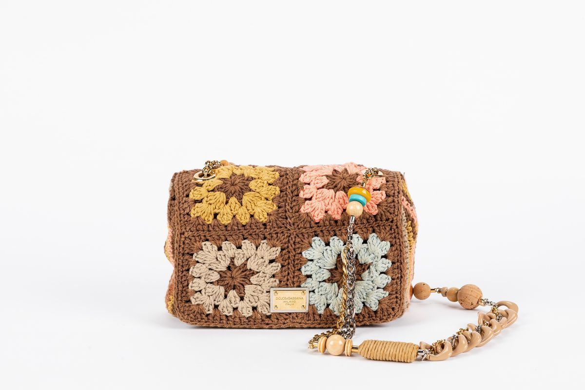 Dolce Gabbana Multicolor crochet bag Luxury Fashion