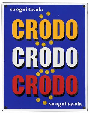 Insegna pubblicitaria vintage Crodo