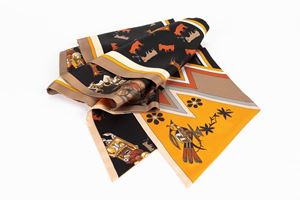 Silk twill scarf maxi twilly