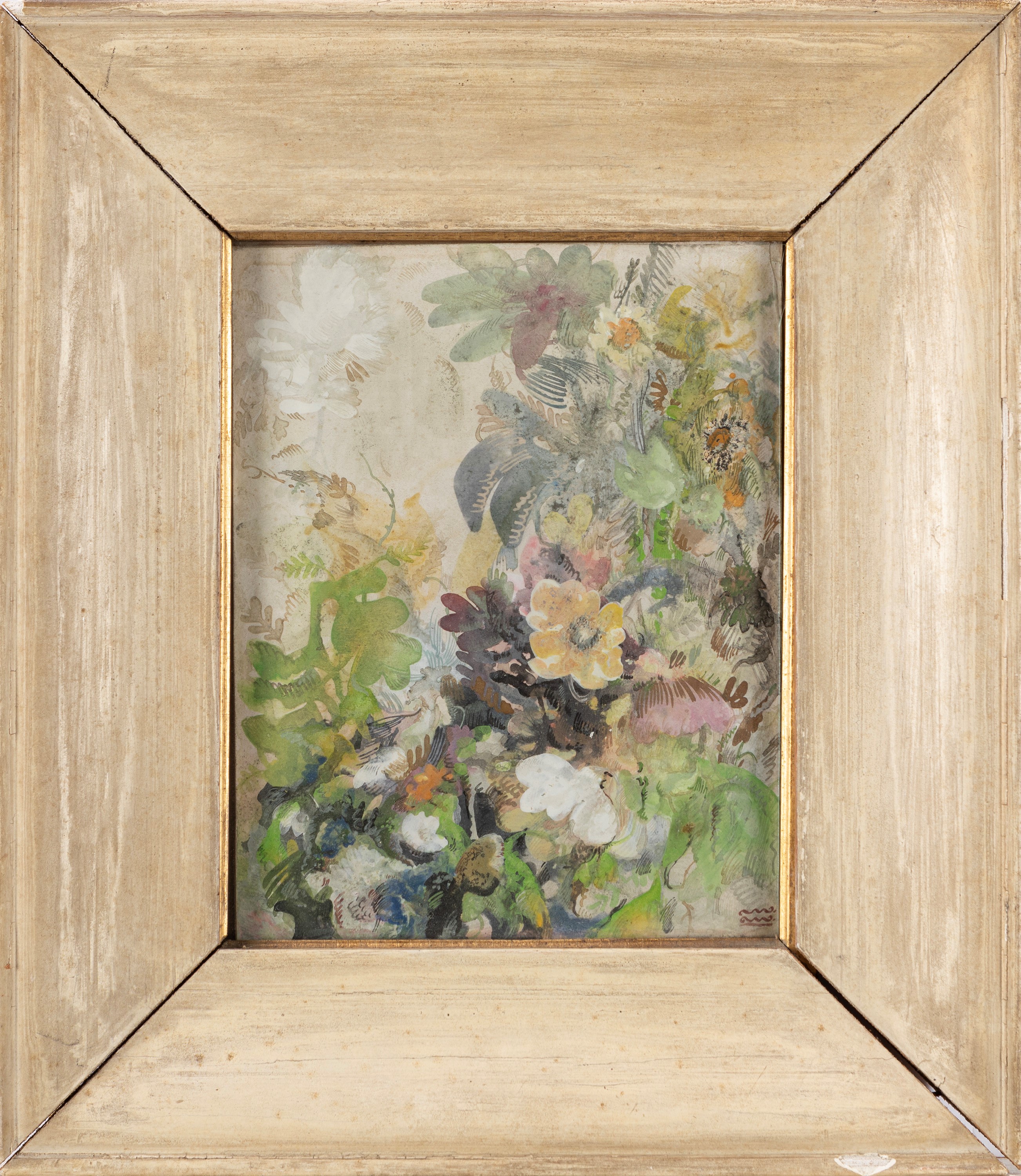 Maestro Nordico, XX Secolo - Autore Ignoto, Fiori - Tempera su cartoncino
