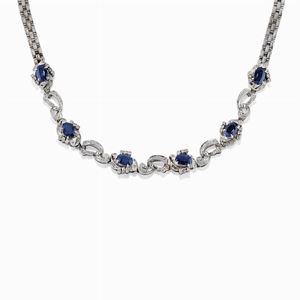  - Collana con zaffiri e diamanti