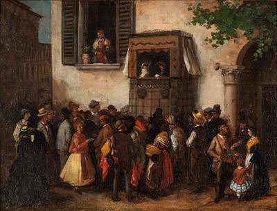 I burattini - Olio su tela, 1869