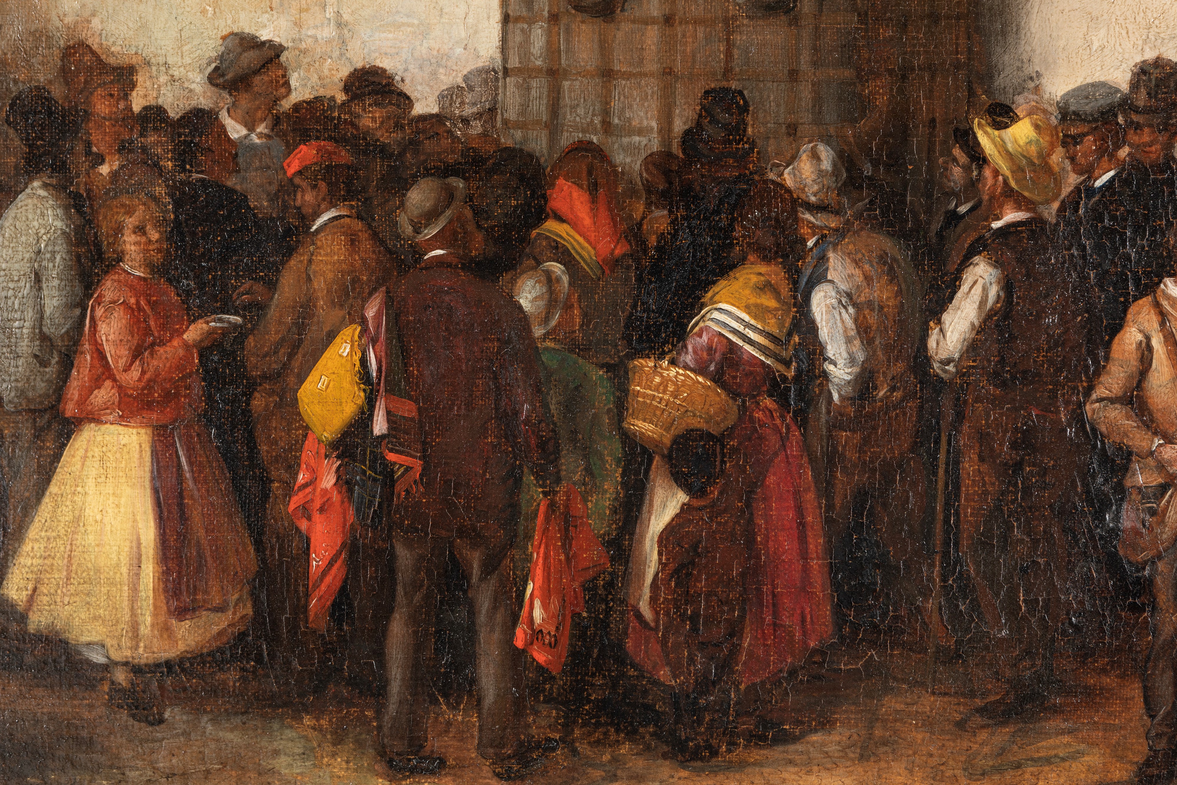 Angelo Inganni - I burattini - Olio su tela, 1869