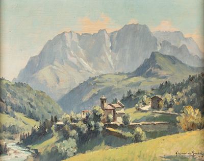 La presolana da Sant'Andrea, olio su compensato