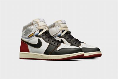 Jordan 1 Retro High Union Los Angeles Black Toe / Taglia Us 9.5 Eur 43