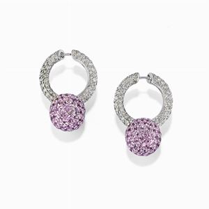 A pink sapphire and diamond earrings, De Grisogono