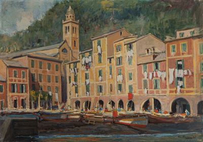 Portofino, olio su tela
