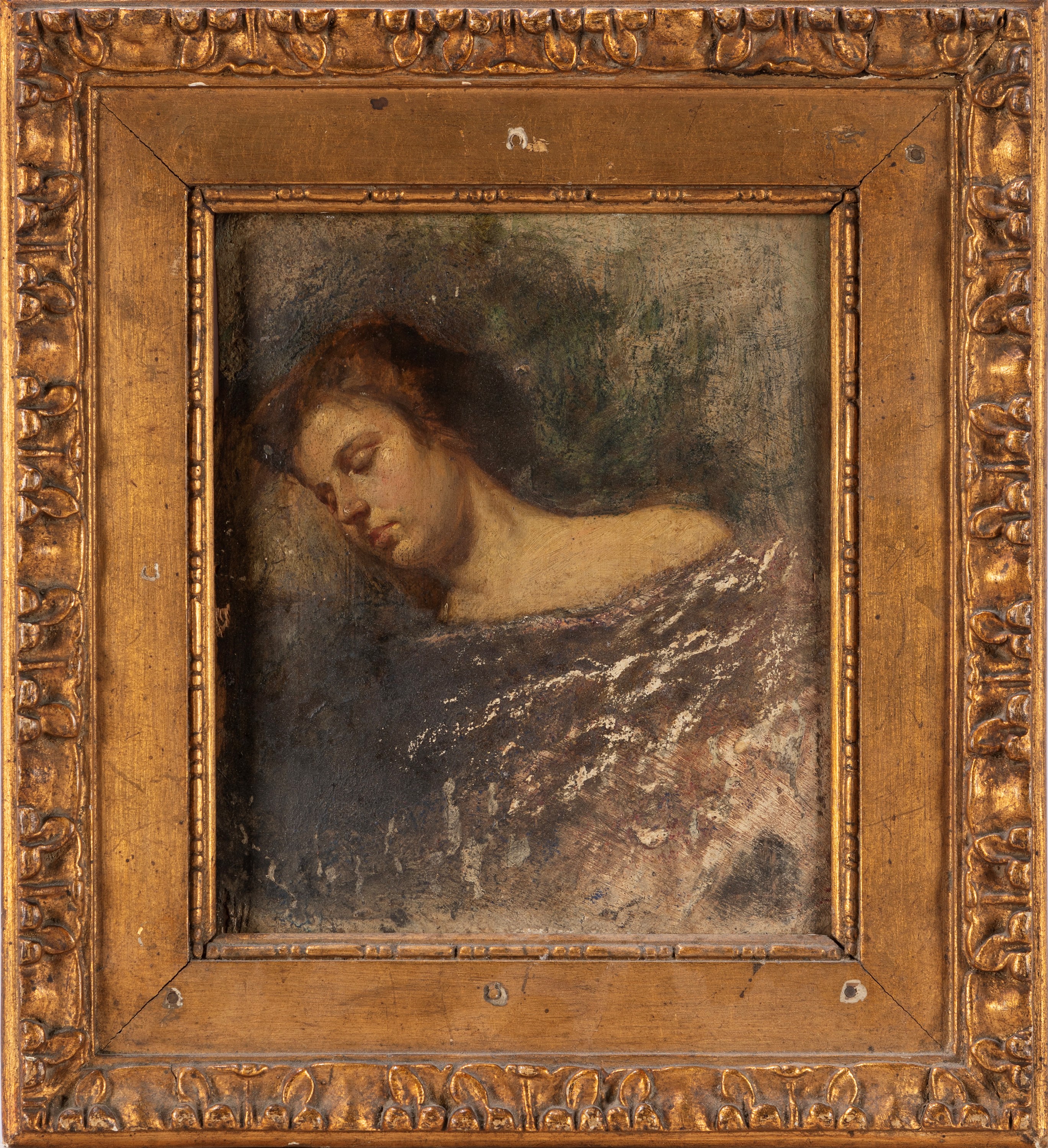 Attribuito a Giacomo Mantegazza (saronno 1853-cernobbio 1920) - Mantegazza, Sogno - olio su tavol...