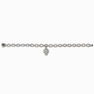 A 18K white gold and diamond bracelet