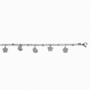 A 18K white gold and diamond bracelet