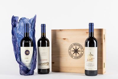 Cassetta Marchesi Incisa della Rocchetta: Sassicaia, Guidalberto, le Difese (3 Bt)