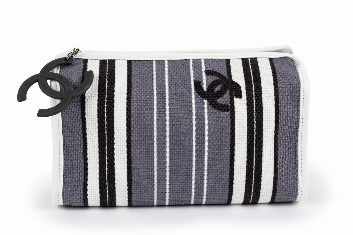 Trousse De Maquillage Lanvin Bleue En Toile - Neuf Sans étiquette, Fabriqué En France