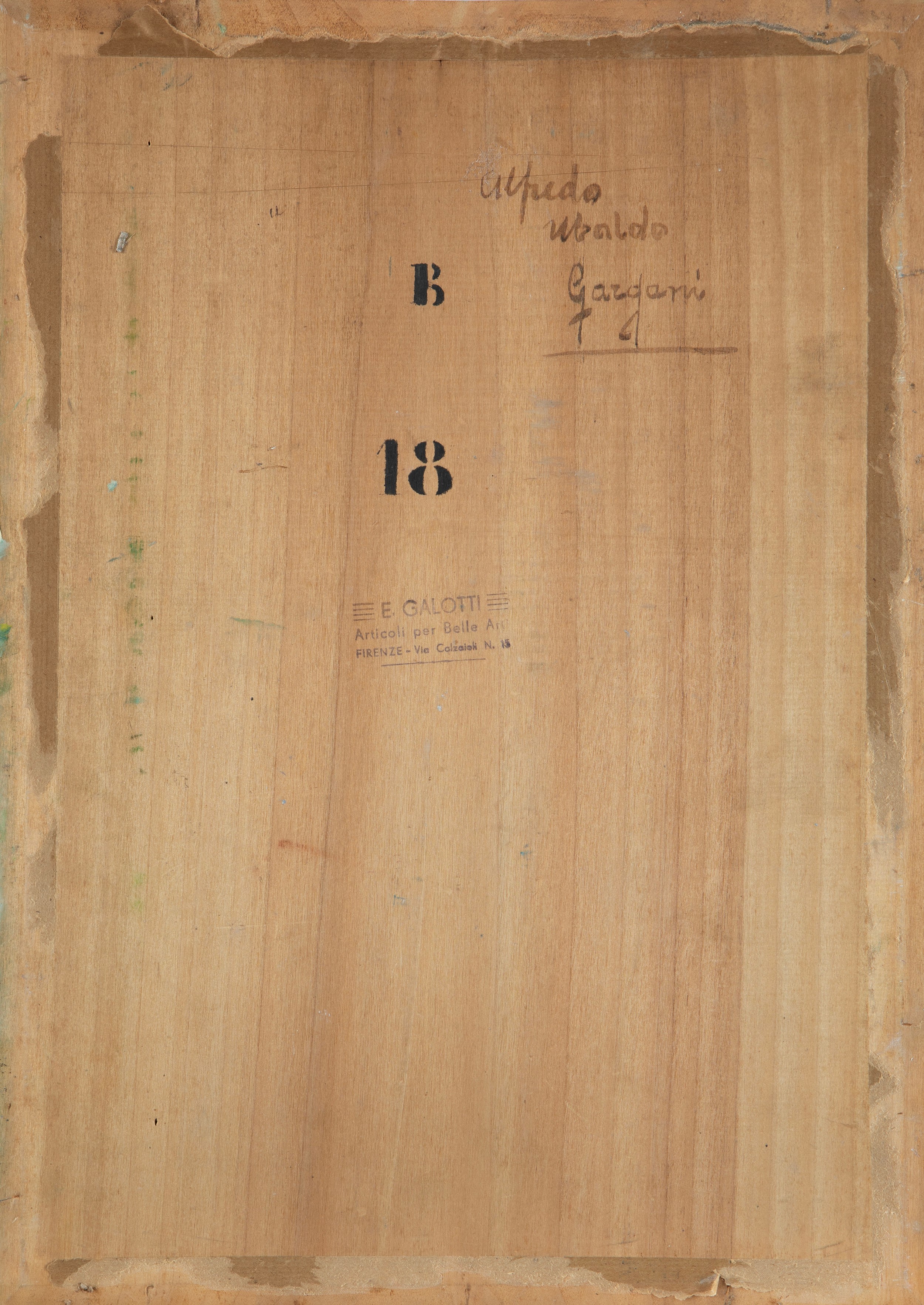 Alfredo Ubaldo Gargani - Entroterra ligure, olio su legno