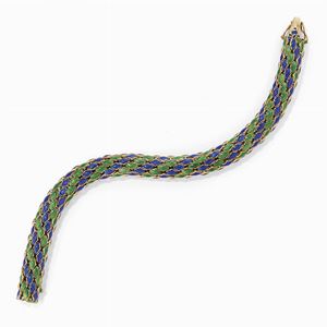 Bracciale in oro e smalti, 1960 circa