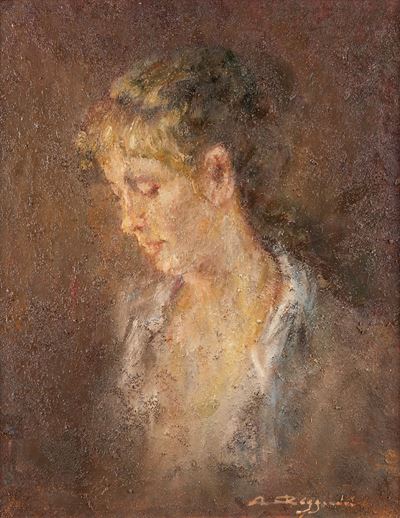 Figura femminile, olio su tela