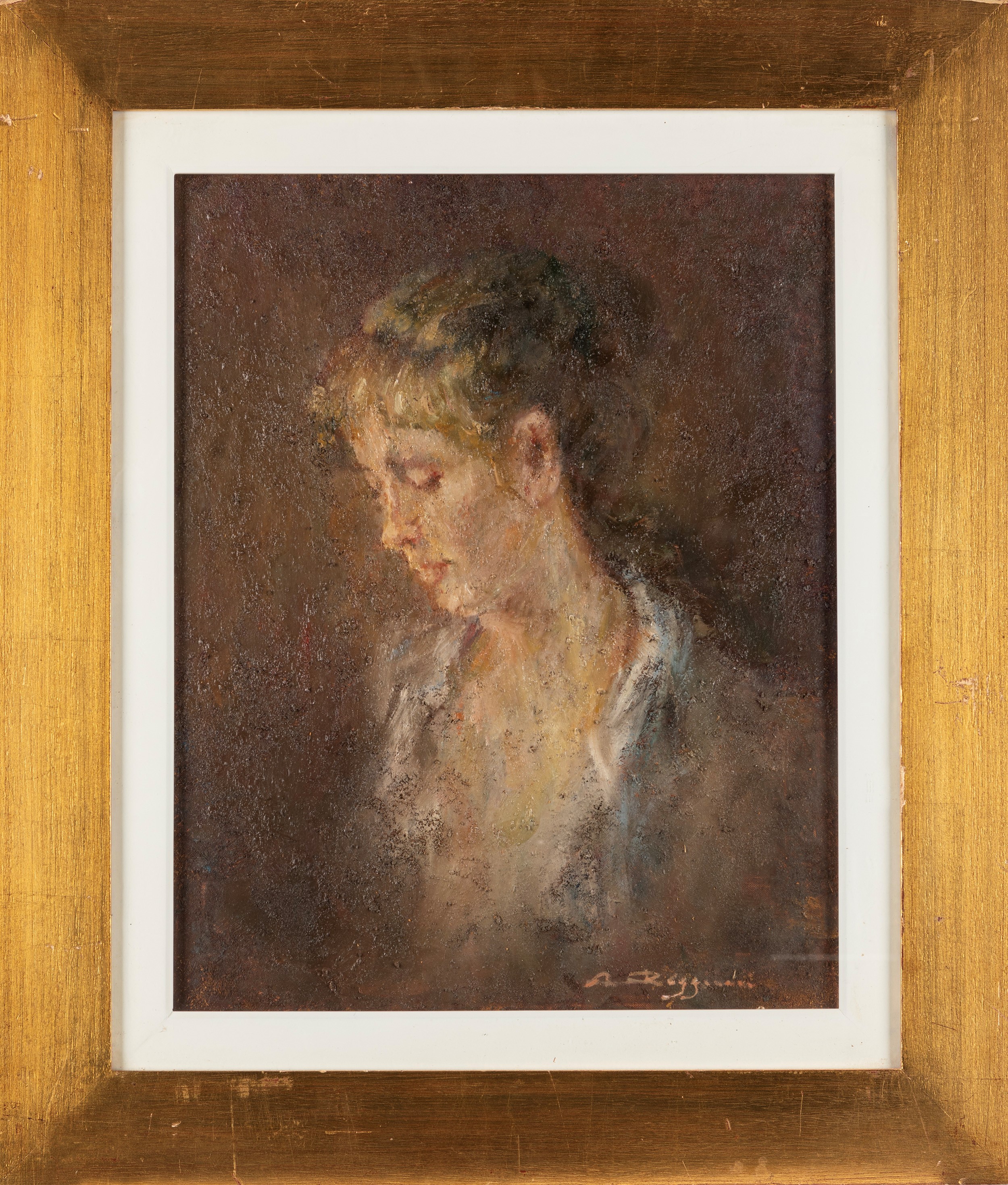 Arturo Reggiani - Figura femminile, olio su tela