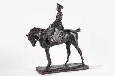 Amazzone - scultura in bronzo