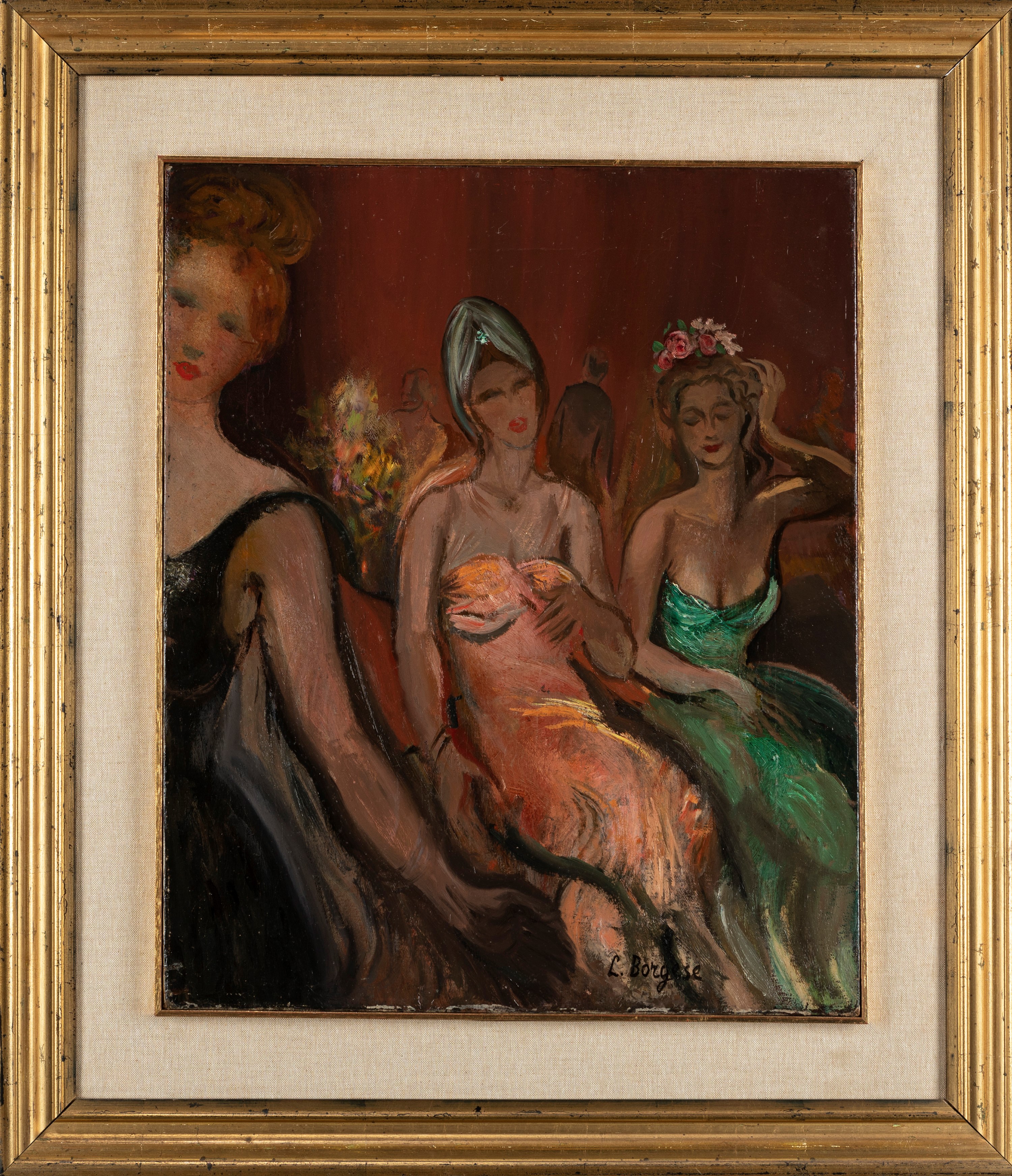 Leonardo Borgese - Al ballo, olio su tela