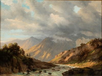 Val Brembana, olio su tela