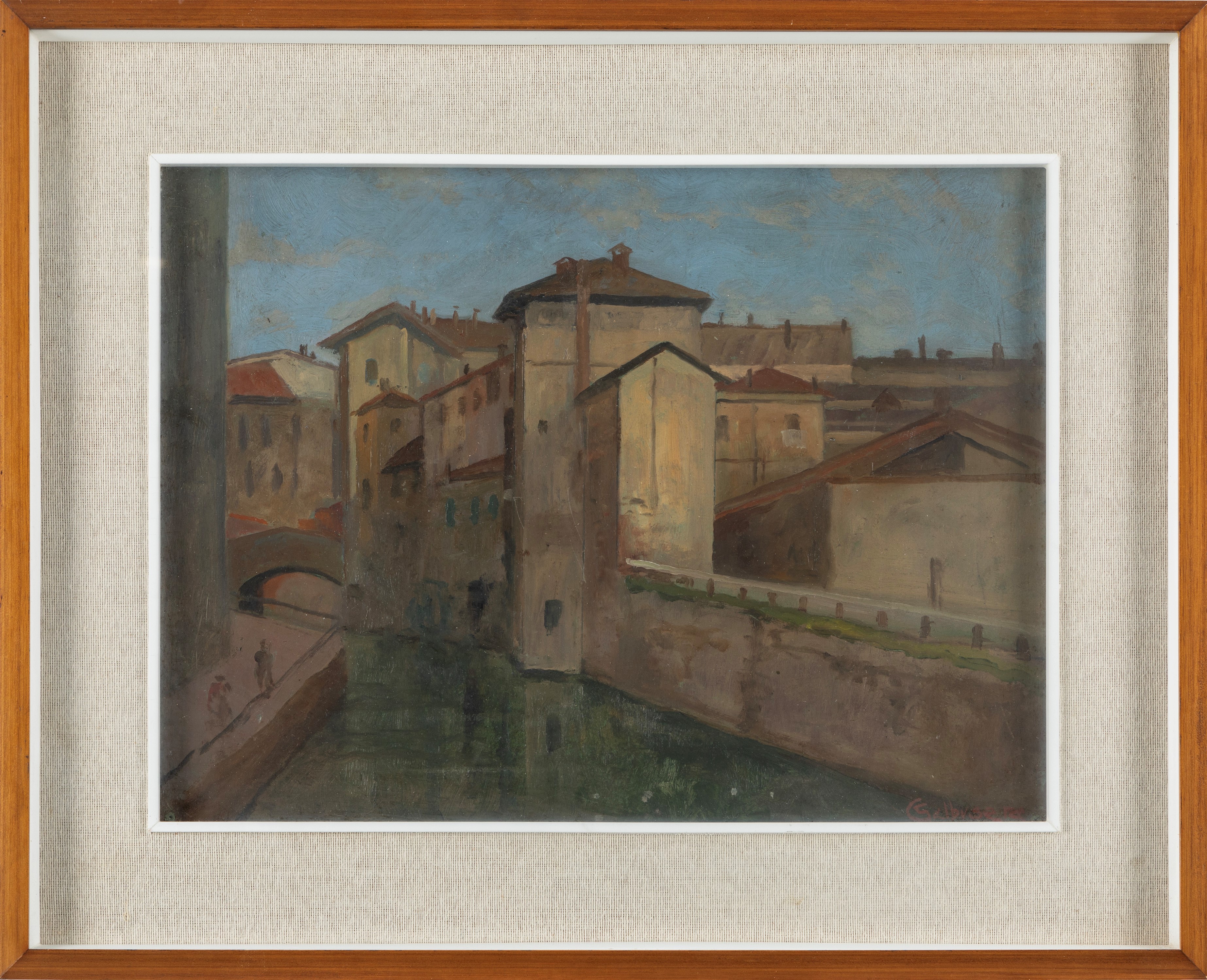 Galbusera (scuola Italiana, Fine XIX - Inizio XX Secolo) - Autore non identificato, Scorcio, olio...