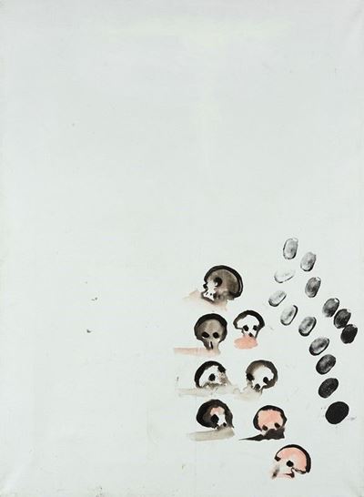 Senza titolo, 2003, tecnica mista su tela