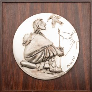 A 925 silver multiple, "Pastore", Giacomo Manzù