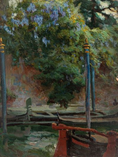 La glicina, olio su cartone