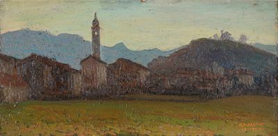 Prime luci, olio su tavola
