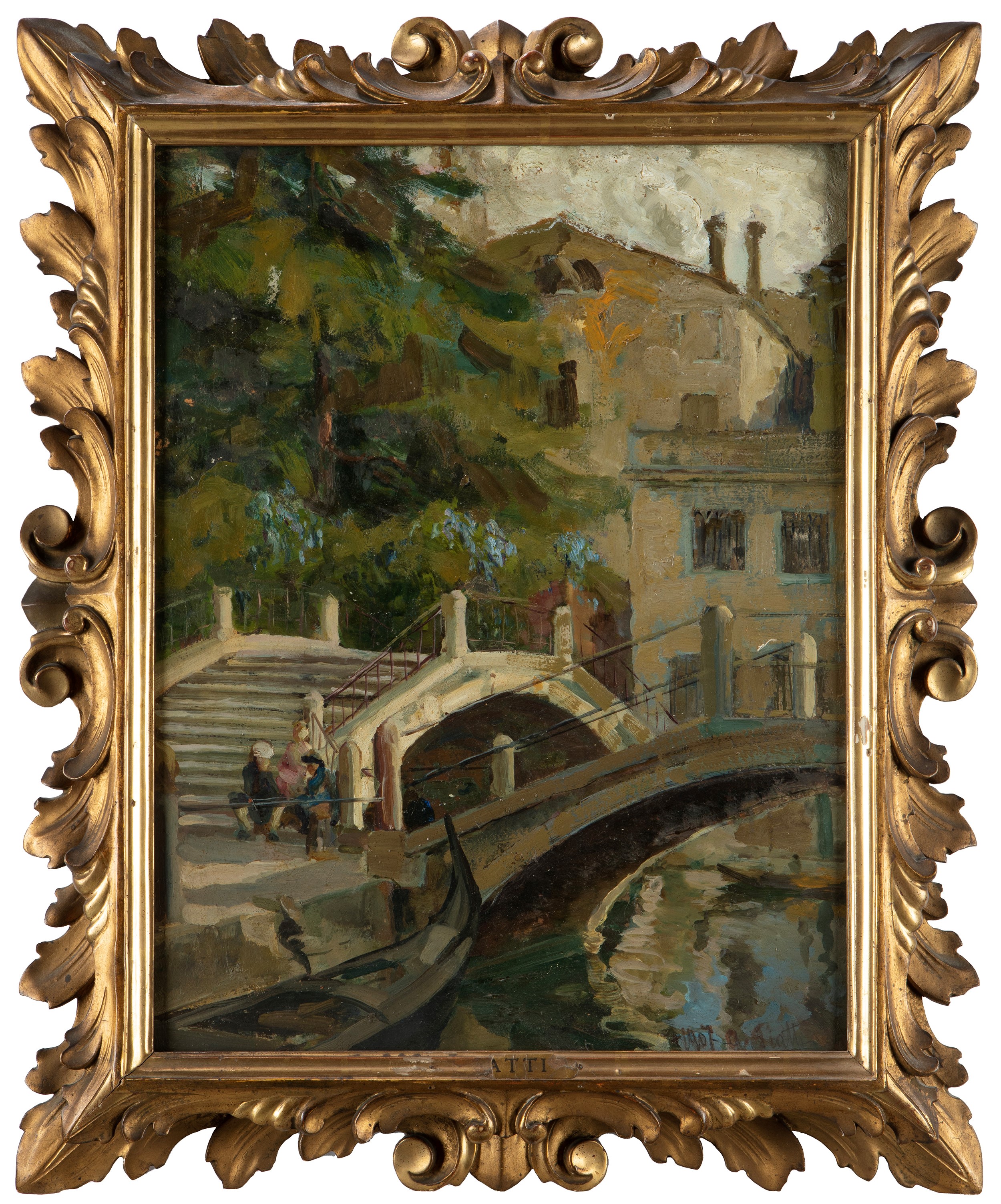 Antonio Piatti - Venezia, olio su cartone, 1907