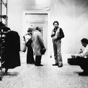 Rauschenberg, setting up an exhibition