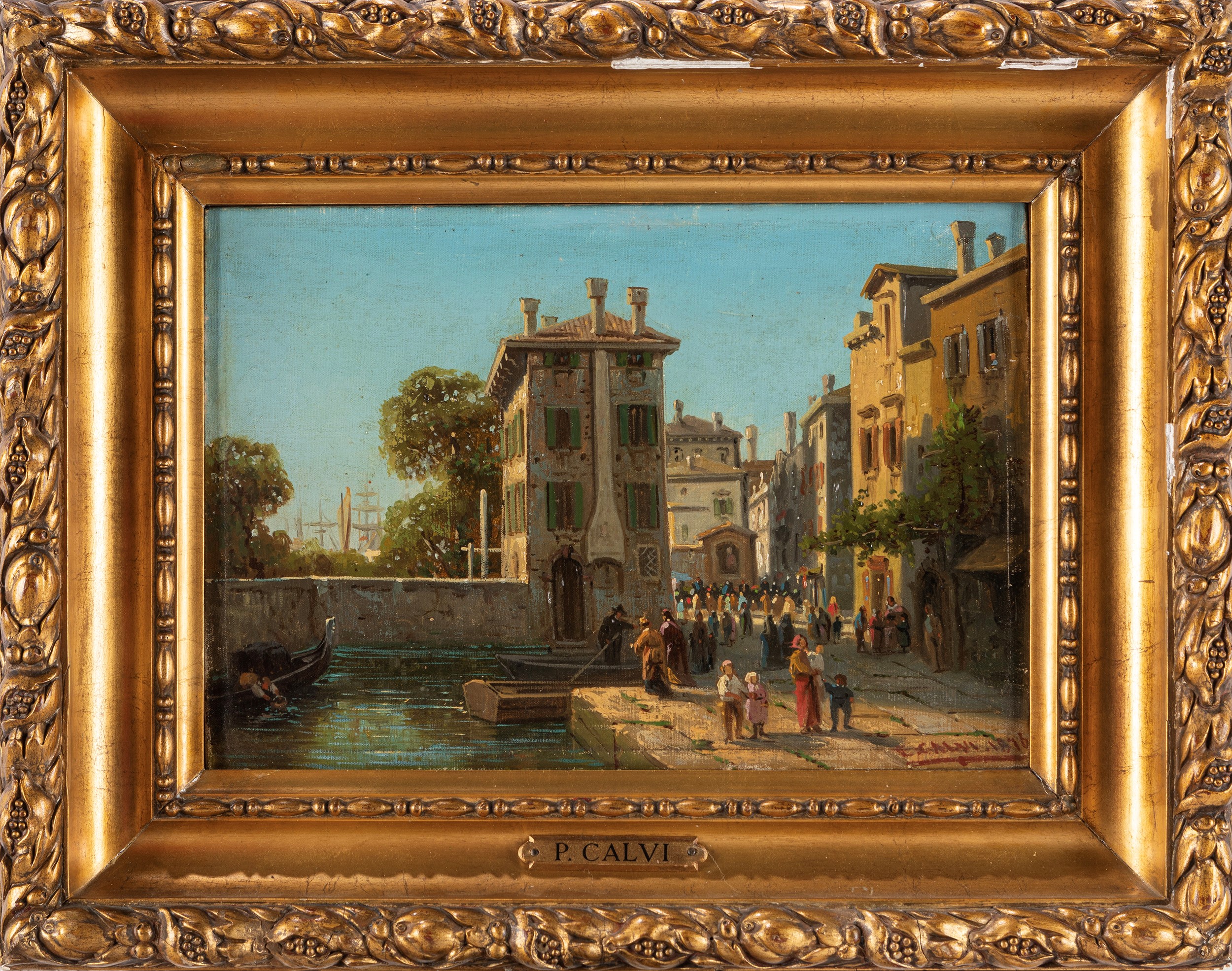Ercole Calvi - Venezia, olio su tela