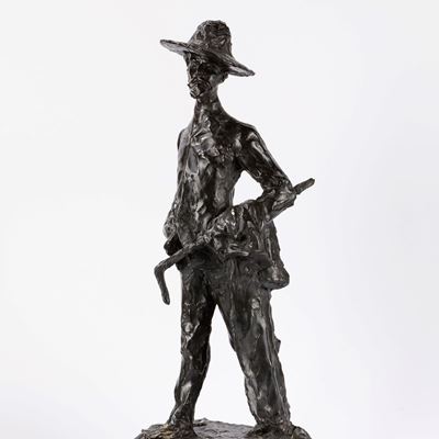 Ritratto dello scultore Ettore Archinti, scultura in gesso patinato