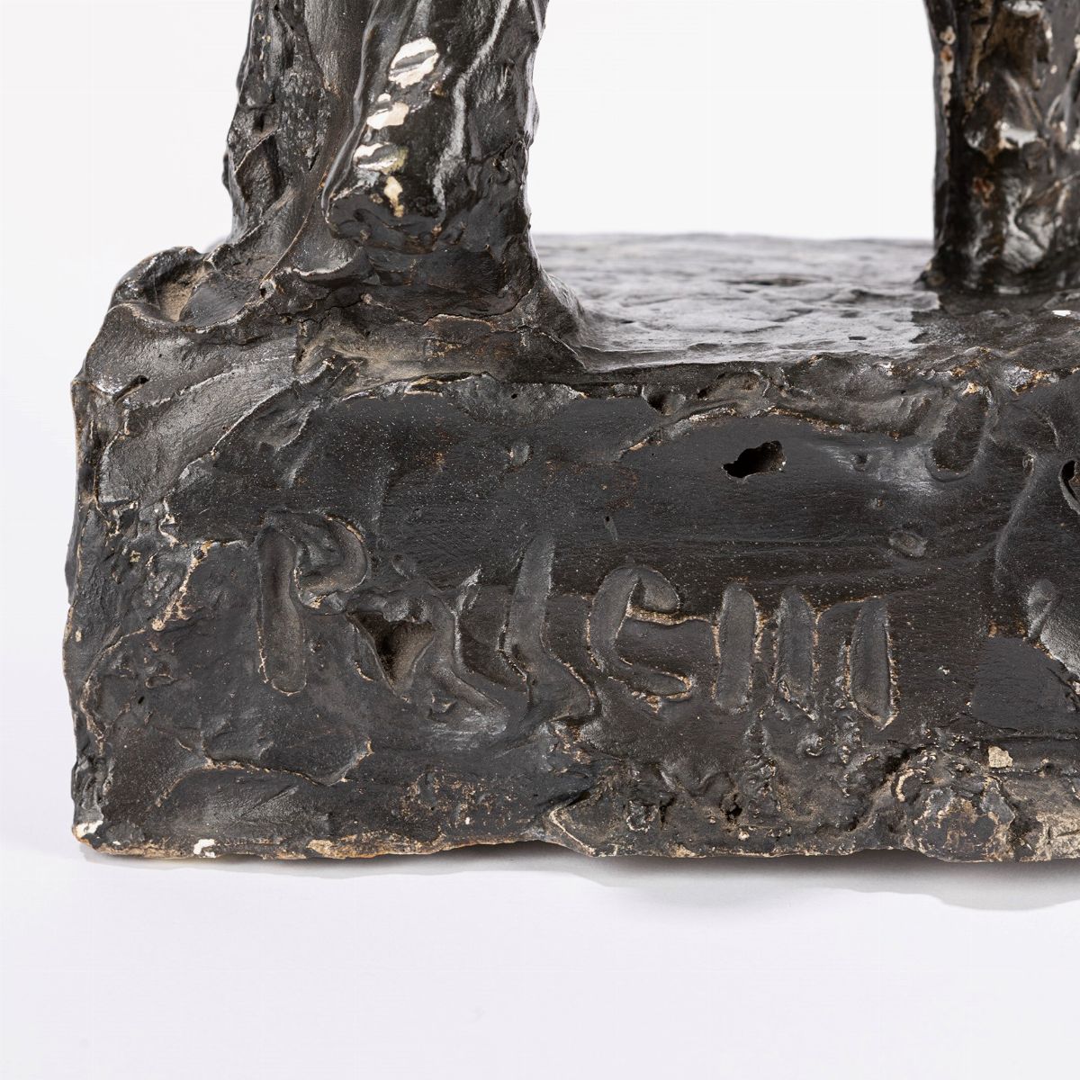 Andrea Paleni - Ritratto dello scultore Ettore Archinti, scultura in gesso patinato