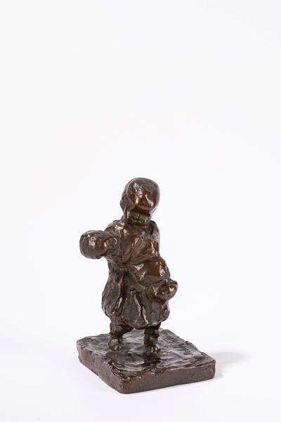 Amore fraterno, scultura in bronzo