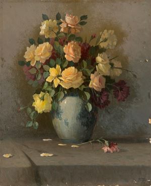 Catti Aurelio - Vase of roses