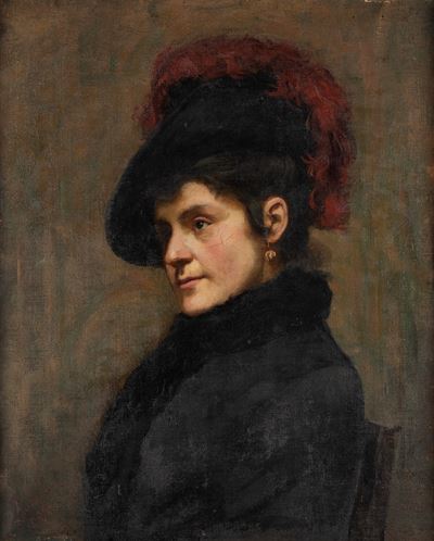 Ritratto di Angelina Rota Piccinelli, olio su tela