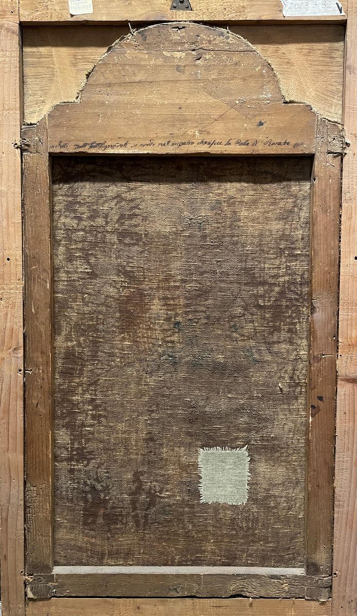 Scuola Veneta, Secolo XVIII - Madonna con Bambino in Trono e Santo