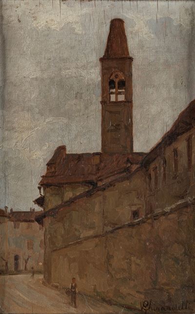 Chiesa dei Celestini a Bergamo, olio su tavola