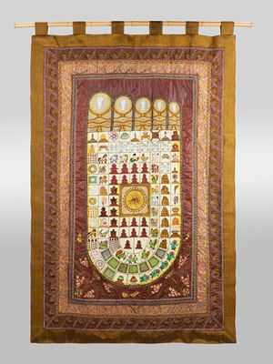 An emboidered panel. Thailand, 20th century