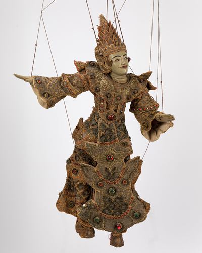 Marionetta Birmana in Legno. Secolo XX