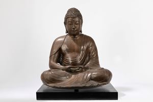 Grande Buddha in bronzo. Cina, secolo XX
