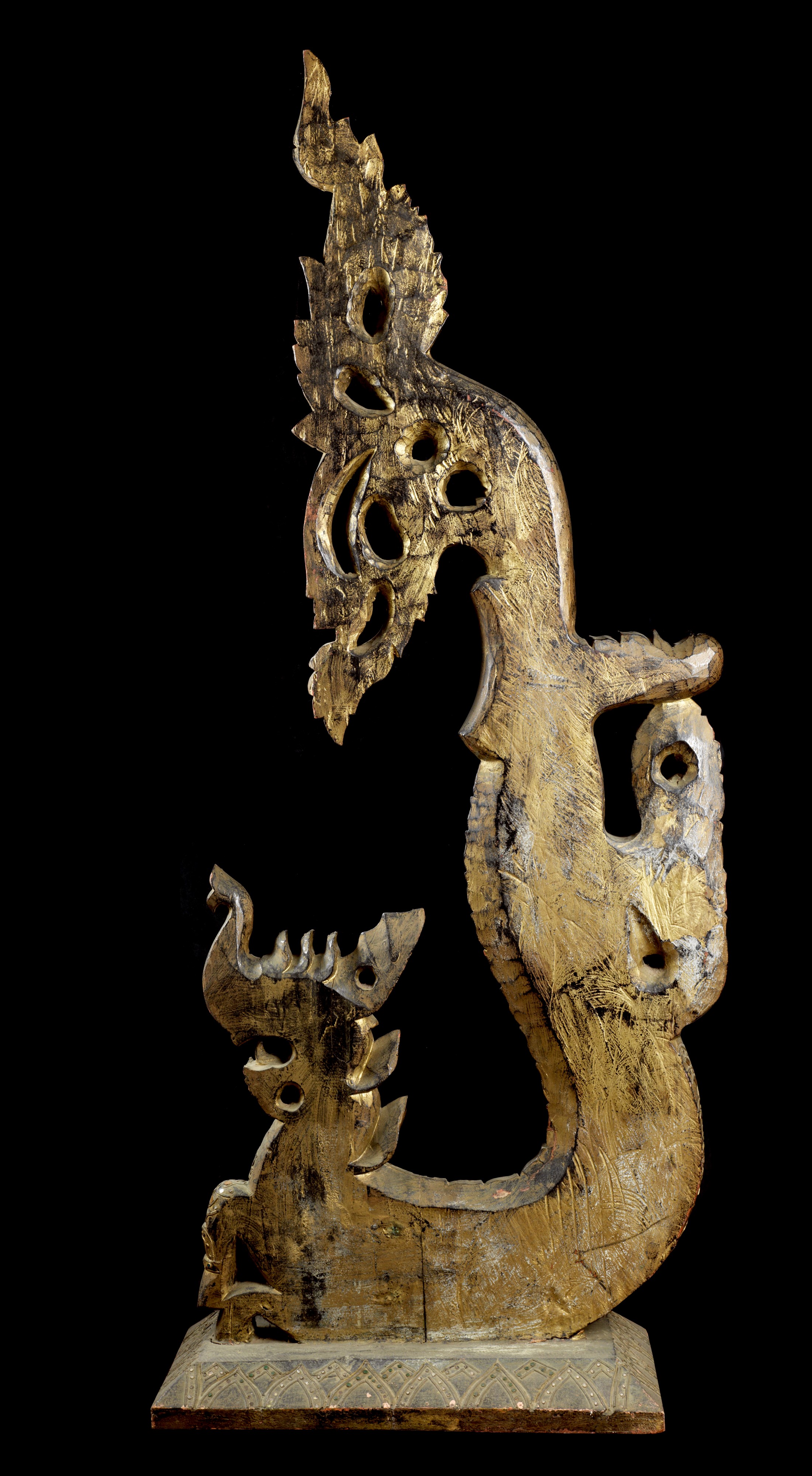 Coppia di Grandi Sculture a Guisa di Dragoni. Sud Est-asia/thailandia, Fine Secolo XIX