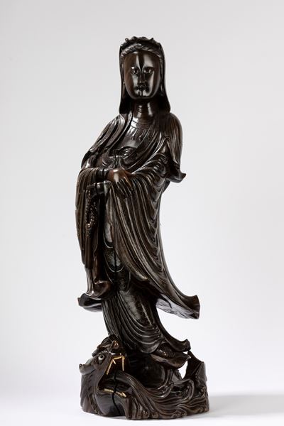 Guanyin in Legno. Cina, Secolo XX