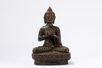 Buddha in Bronzo. Cina/tibet, Secolo XIX